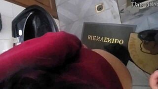 damn that schoolgirl sneaks a quickie fuck with classmate in bathroom pov