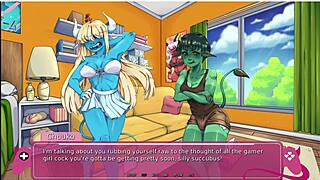 DEMONS RISE for futa lesbian monster action in this visual novel demo!!
