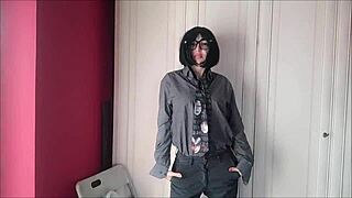 chantalchannel feels so hot dressed like a man teasing wet