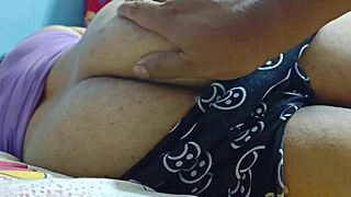 Collage Girl Puja Gets Her Big Ass Massaged by Old Guy