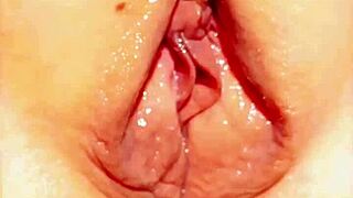 Whoa! Mature Wife Spreads Big Wet Meaty Vulva Wide Open