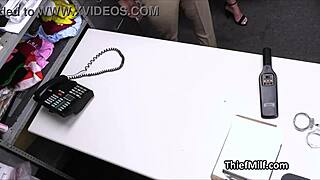 that cougar milf loves officer's cock pounding her on hidden office cam