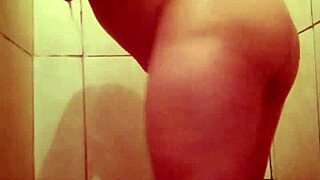 Chubby latina shows off her big pussy in steamy bath touching herself sensually