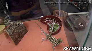 exhibitionist amateur bends over, sucks big cock then takes doggystyle pounding