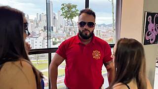 firefighter pounds tight pussies of two sleeping roommates in dorm domination