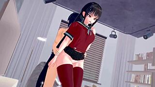 check out maki in episode 20, she spreads wide for that deep creampie finish