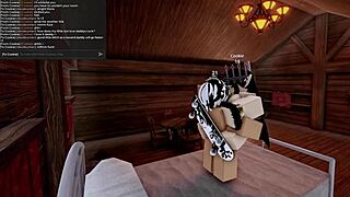 Roblox elf slut's tiny body stretches around daddy's big girthy cock roughly