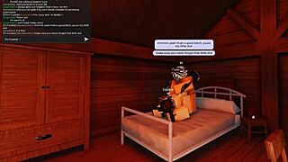 Roblox elf slut's tiny body stretches around daddy's big girthy cock roughly