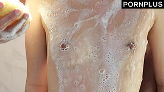 london lee works big cock in shower squeezing every drop of cum out tight