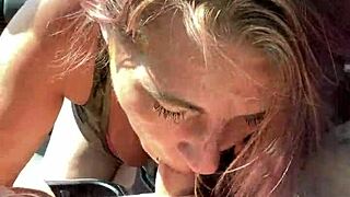 streetwalker hooks john for bbbj then gulps his hot load fresh