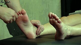 guy visits trendy korean women-only massage shop for oiled ass licking doggystyle and foot fetish fun