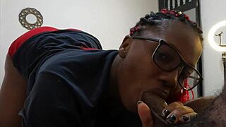 I woke up so fucking horny sucking neighbor stepson's big cock in bedroom