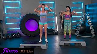 in the gym lexi dona facesits a latina babe licking her to squirting orgasm