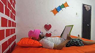 stepmom tempts innocent stepson during study session