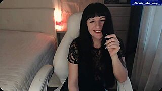 oh mlady jessy in lingerie teases nipples clit and vibes her pussy so sexy