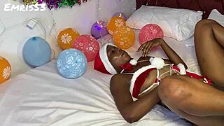 Monster Cock Delivers Christmas Hardcore Pussy Pounding