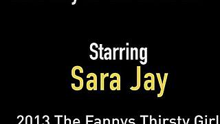 Sara Jay slurps Rome Majors' thick load after wild milf threesome with deepthroat action