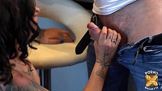 gwen the young brunette milf craves that deep anal stretch in lingerie