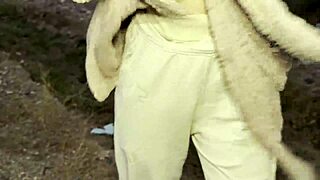 Watch Me Piss Publicly in Woods Then Wipe Juicy Pussy Closeup POV Dare You?