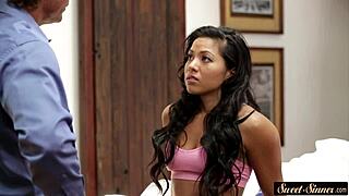 how does classy stepdaughter ride cock in every erotic pose