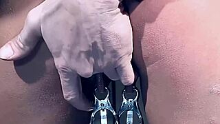 Hot amanda black's round ass whipped hard then roughly fucked for submission