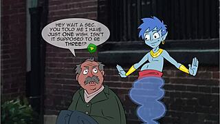 officer juggs shakes those huge hooters at work