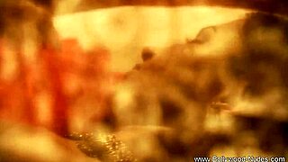 lovely brunette dances with graceful beauty and emotion