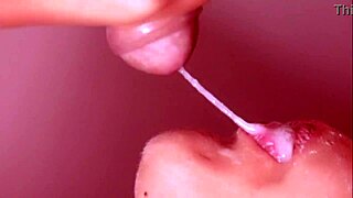 young stepmom teases does this close-up blowjob make you explode inside?