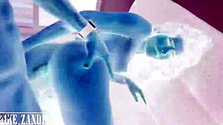 mells blanco's tight ass gets fisted and fucked in cosplay dress as her neighbor student teen