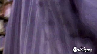 you see cougar victoria valentino drain that dick with her big tits blowjob