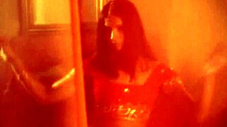 lovely brunette dances with graceful beauty and emotion