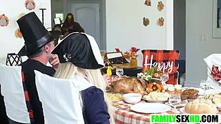 Stepfamily Thanksgiving Turns into Wild Taboo Group Fuck Fest