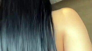 big tits teen rides reverse cowgirl after anal