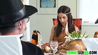 Stepfamily Thanksgiving Turns into Wild Taboo Group Fuck Fest