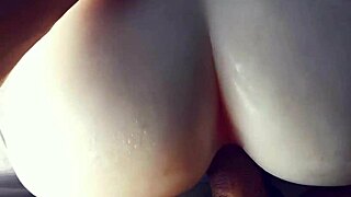 Quickie Doggystyle Creampie into Tight Oiled Fuck Doll's Gaping Sexy Ass