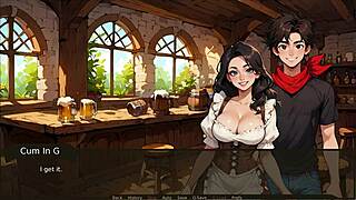 Whoa, farmer's accidental boner pops in taboo hentai nurse's cooking apron outfit! 🍆👩‍🍳😏