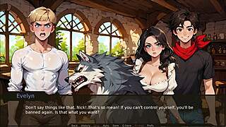 Whoa, farmer's accidental boner pops in taboo hentai nurse's cooking apron outfit! 🍆👩‍🍳😏