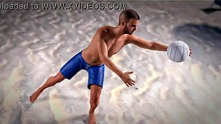 Petite redhead beauty teases topless with piercings on sunny beach ball day