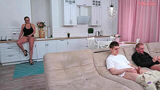 double vaginal stuffing for this hot milf with two monster cocks