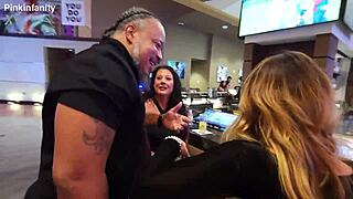 date night spirals into wild threesome pounding session