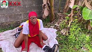 Whoa, African Santa Pounds Friend's Stepdaughter in New Year's Bush Fuck Frenzy!