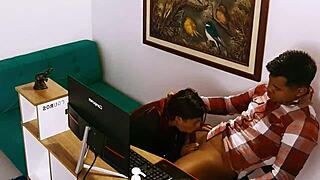 Delicious Office Fuck: Curvy Latina Mommy Licks and Rides in Taboo Heat