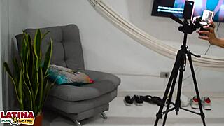 This hot Latina teen takes her first BWC creampie in casting interview