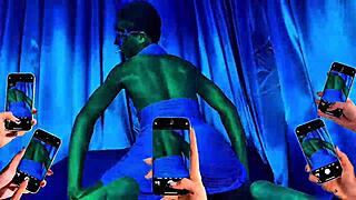 Tag team stuffs my holes with big black cocks, pussy mouth filled ugh