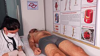 Erection In Front Of Nurse Turns Into Rough Bareback Pounding Her Tight Pussy?