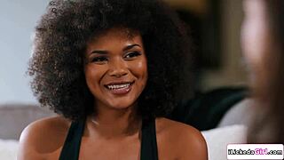 big tits ebony babe threesome with roommate girlfriend pussy licking action!