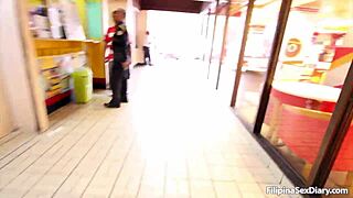 thick filipina's big tits bounce in hardcore doggystyle creampie