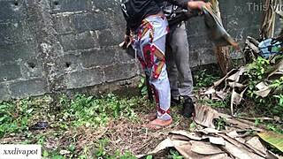 horny farm babe's wet pussy throbs in doggystyle ecstasy with stepbrother's big cock on ranch land