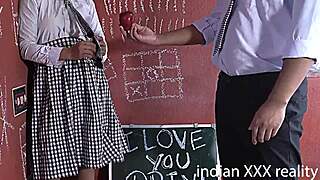 Indian college teen fucks teacher quickie!