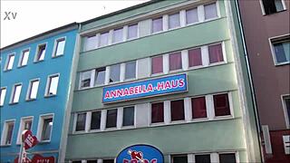 discover kaiserstraße hanover's vibrant sights as european tourist wanders german streets